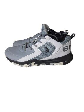 Shaq Mens Gray & White Basketball Shoes Size 11 Durable Sole Lightweight Design
